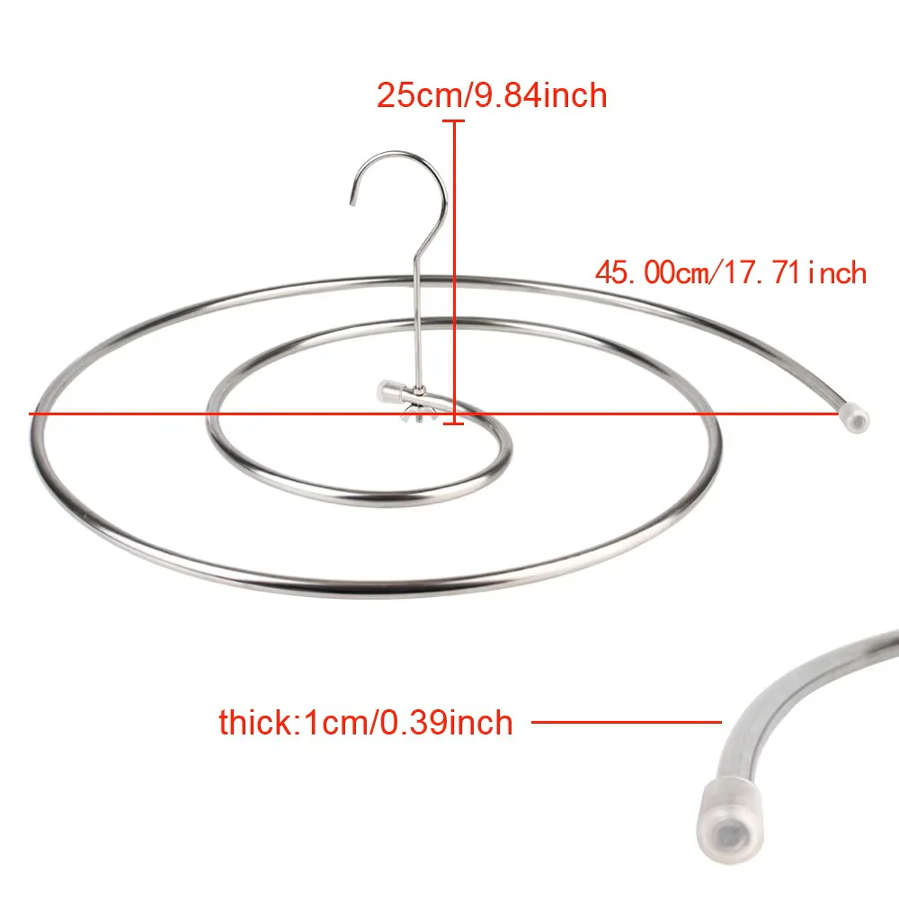 Spiral Round Bed Sheet Hanger – Space-Saving Stainless Steel Drying Rack for Quilts, Blankets, and Large Linens (Rotating Household Storage) - Image 2