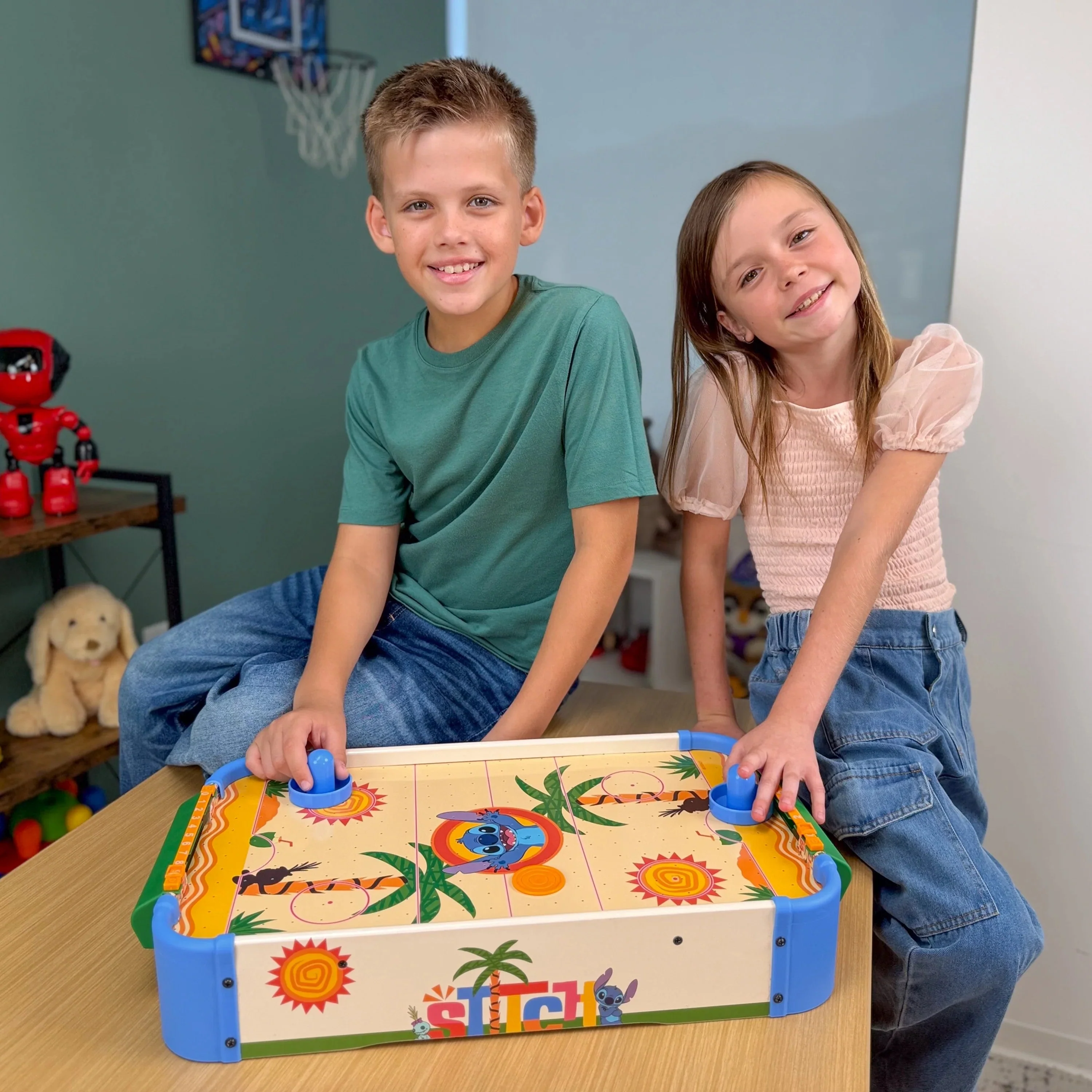 Stitch Electronic Tabletop Air Hockey (Wood) - Image 6