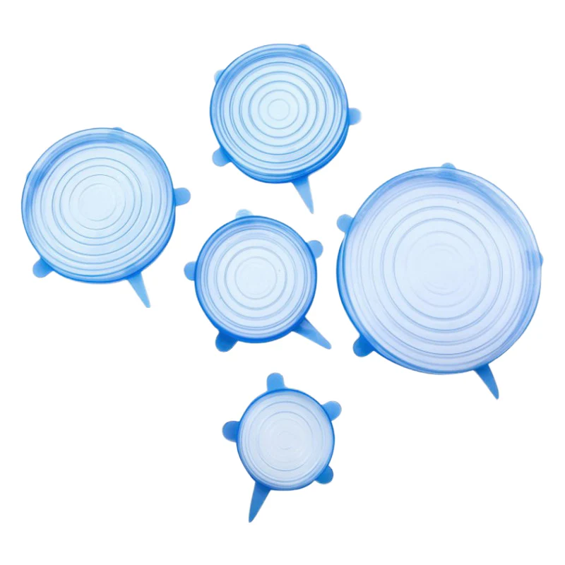 Stretch Lids Reusable Silicone Covers - 6-Pack Multi-Size Universal Food Fresh Covers - Image 6