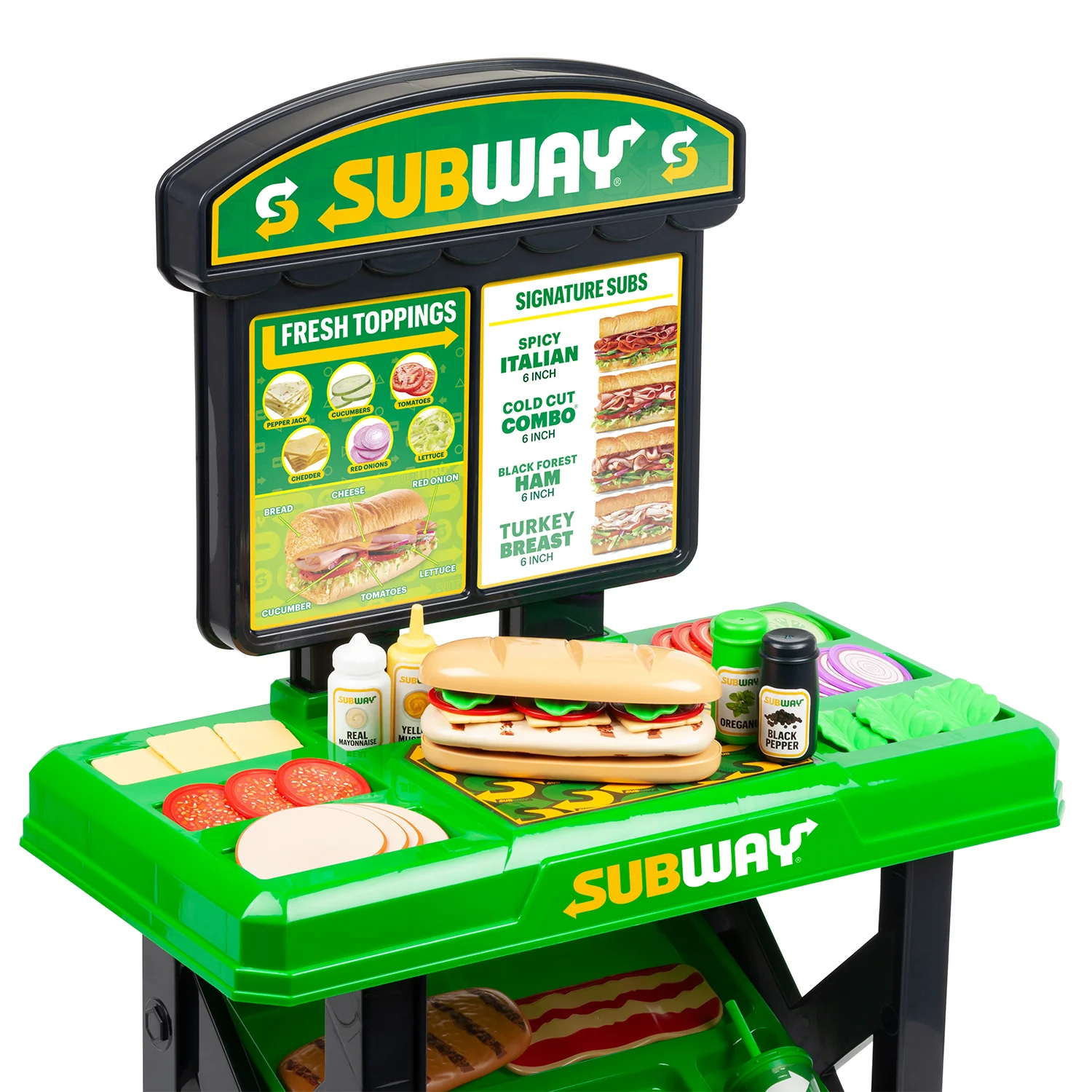 Subway Sandwich Artist Playset – 53 Piece Pretend Restaurant Kit - Image 4