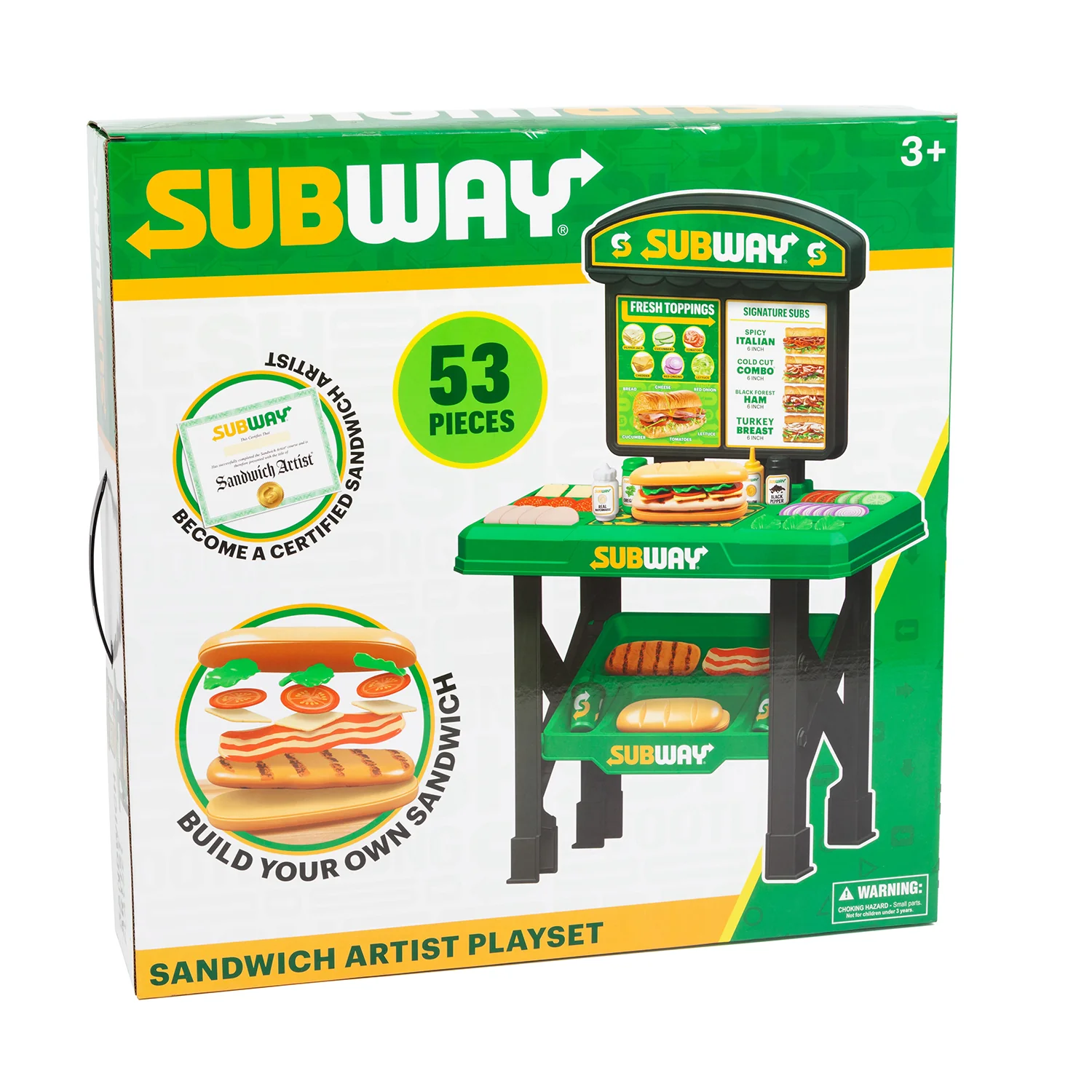 Subway Sandwich Artist Playset – 53 Piece Pretend Restaurant Kit - Image 8