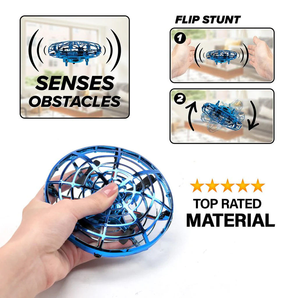 Intelli Sense Motion Sensing UFO Helicopter – Hand-Controlled Hover Helicopter with LED Lights & USB Charger - Image 4