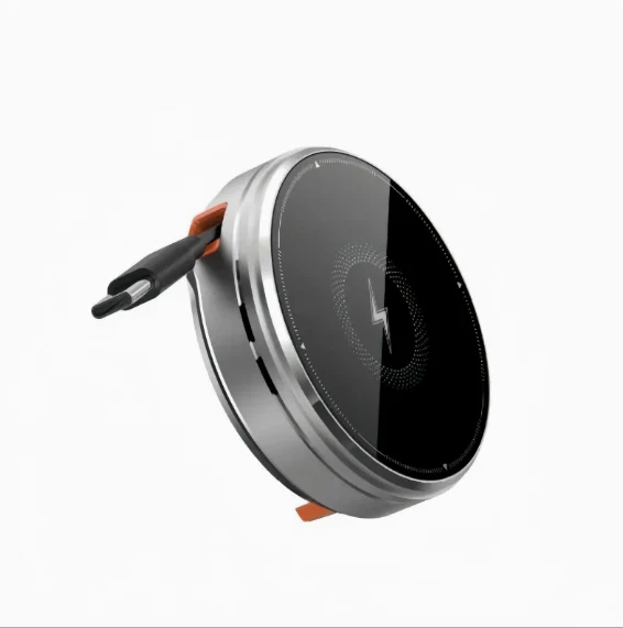 Ultra-Slim Zinc Alloy Wireless Charging Pad β Premium Qi-Certified Fast Charger - Image 2