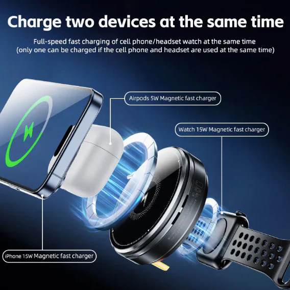 Ultra-Slim Zinc Alloy Wireless Charging Pad β Premium Qi-Certified Fast Charger - Image 5