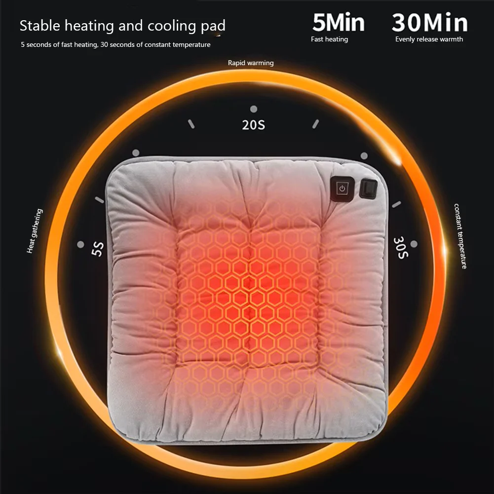 Universal Heated Car Seat Cushion – 3-Level Adjustable Fast Heating Seat Warmer - Image 4