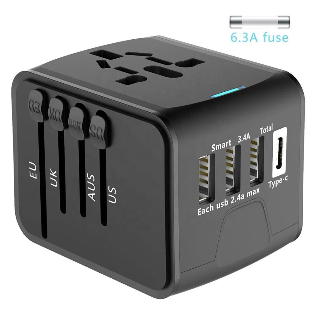 Universal Travel Adapter with 4 USB & Type-C Port - Image 2