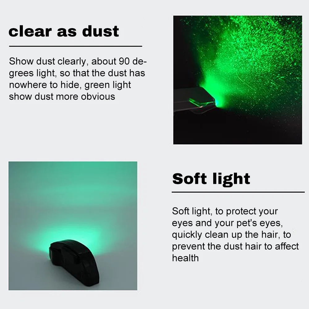 Universal LED Vacuum Dust Lamp - Green Light Pet Hair Detector for All Vacuums - Image 5