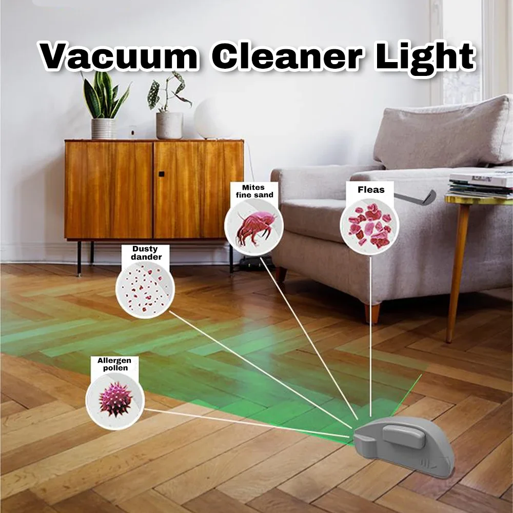 Universal LED Vacuum Dust Lamp - Green Light Pet Hair Detector for All Vacuums - Image 6