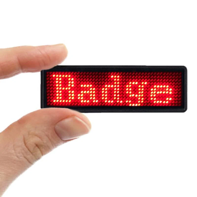 USB Rechargeable Programmable LED Message Badge