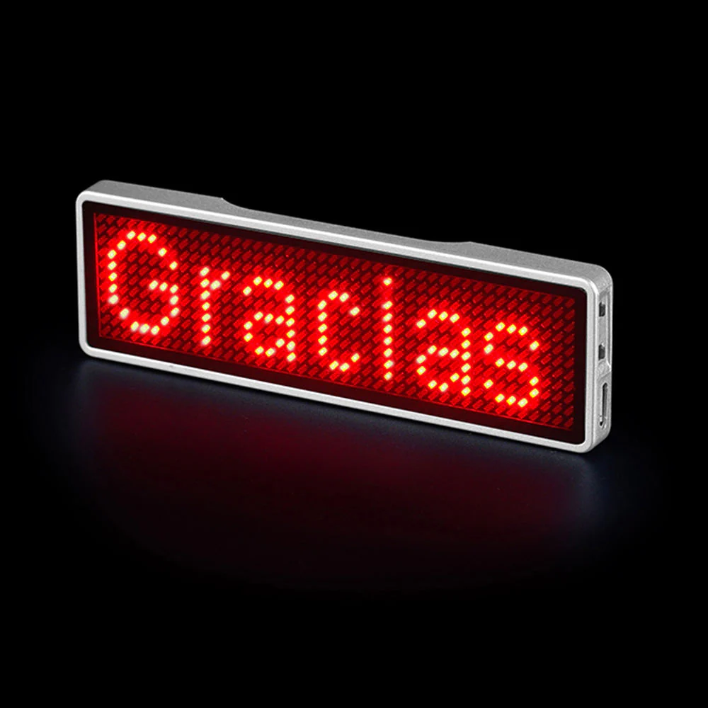 USB Rechargeable Programmable LED Message Badge - Image 3