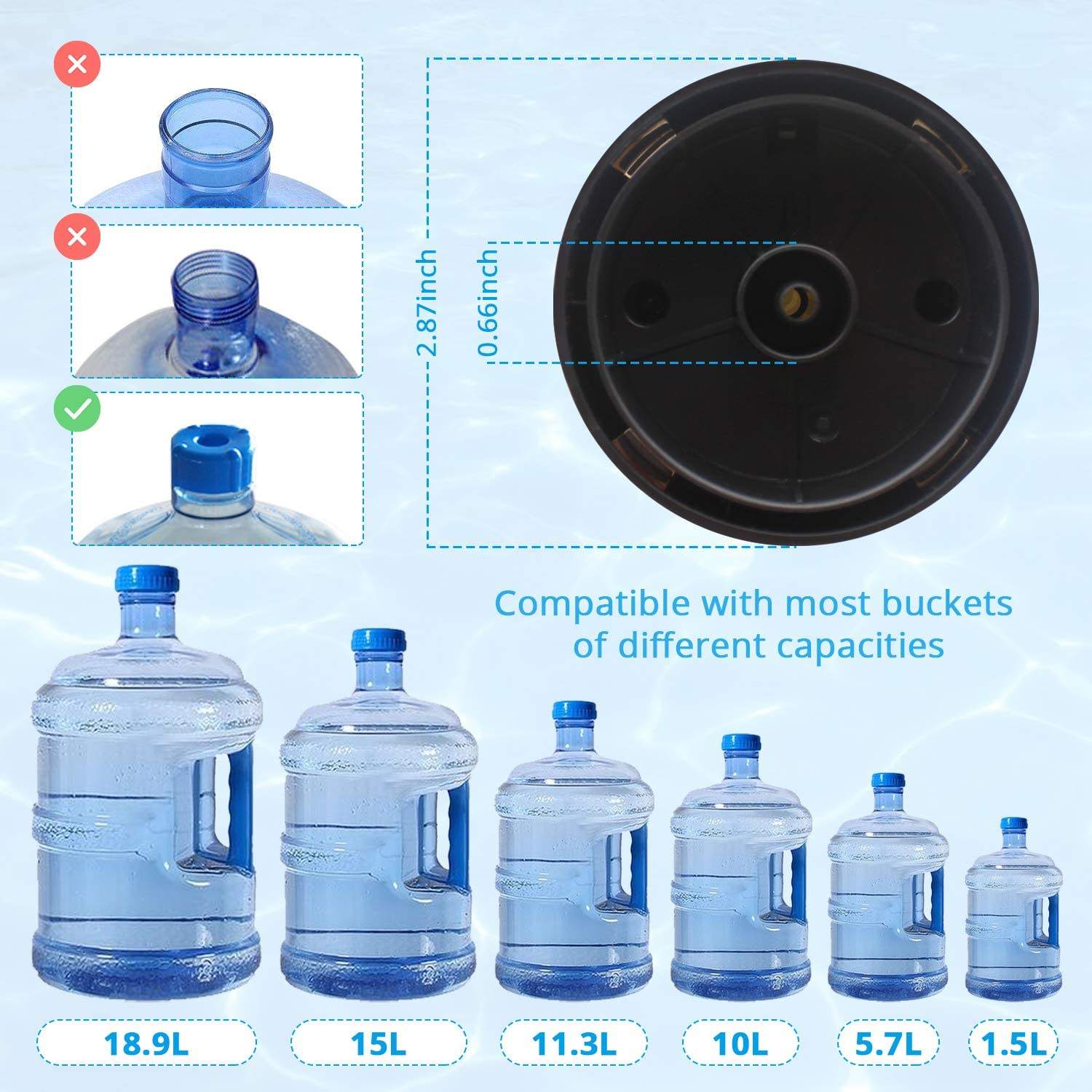 USB Rechargeable Water Bottle Pump Dispenser - Image 5
