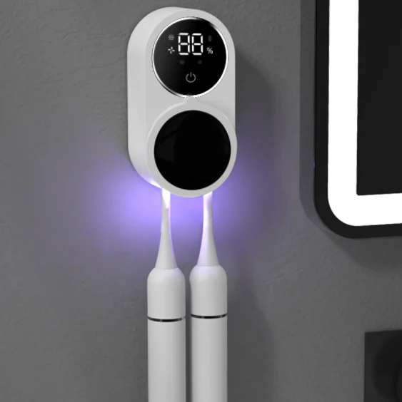 UV Sterilizing Toothbrush Holder with Fan Drying (Rechargeable & Portable)