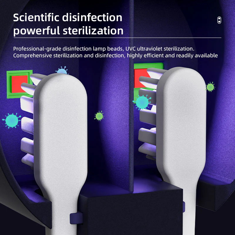 UV Sterilizing Toothbrush Holder with Fan Drying (Rechargeable & Portable) - Image 6