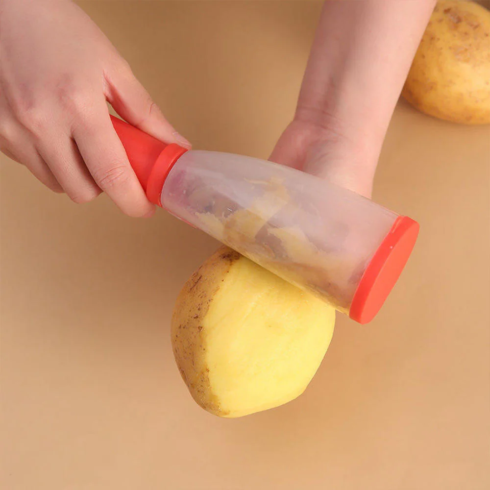 Vegetable & Fruit Peeler with Built-In Peel Container - Image 2