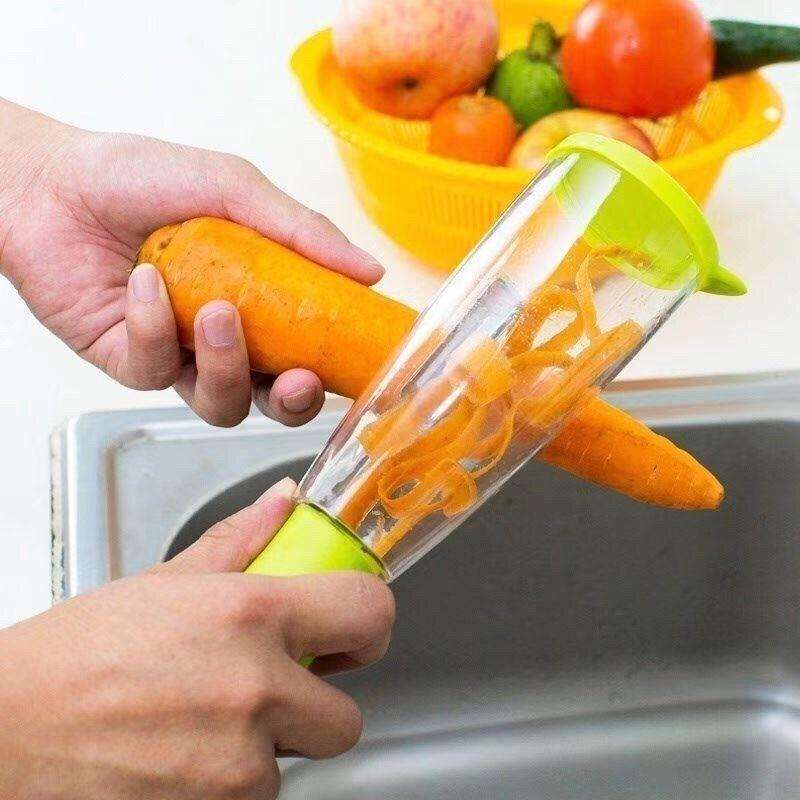 Vegetable & Fruit Peeler with Built-In Peel Container - Image 5