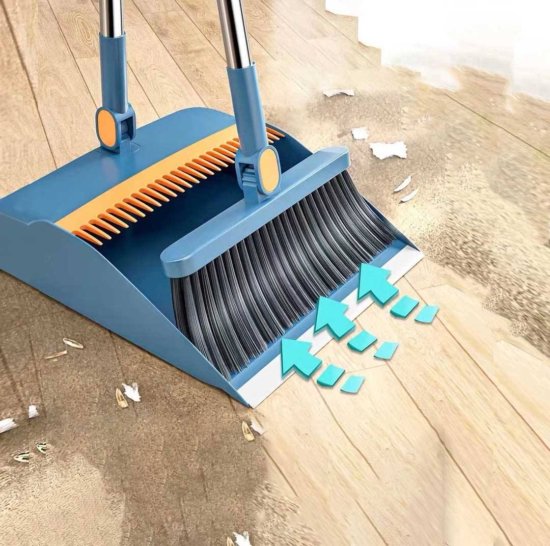 Vertical Folding Broom & Dustpan Set (Space-Saving Cleaning Combo) - Image 2
