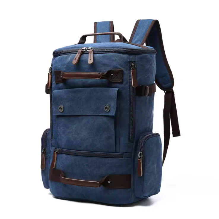 Vintage-Style Canvas Backpack for School & Travel - Image 10
