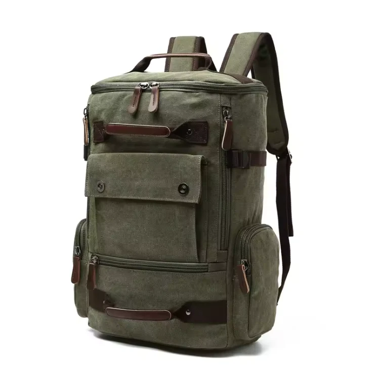 Vintage-Style Canvas Backpack for School & Travel - Image 11
