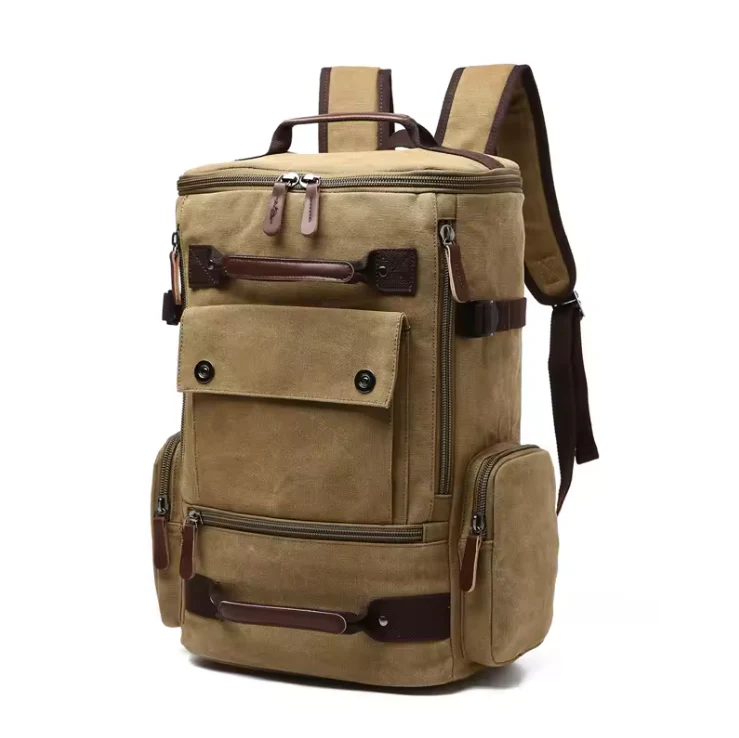 Vintage-Style Canvas Backpack for School & Travel - Image 12