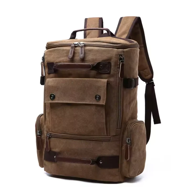 Vintage-Style Canvas Backpack for School & Travel - Image 7
