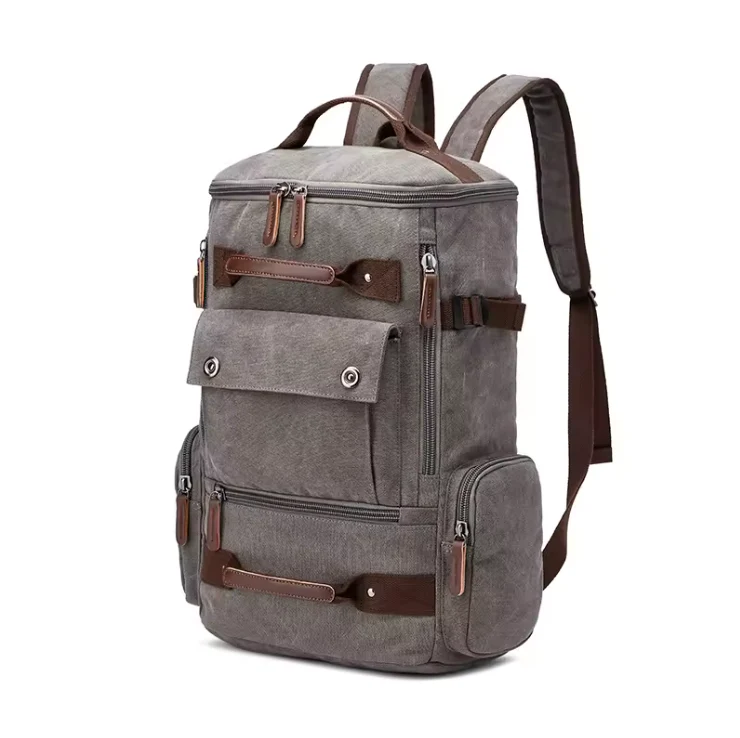 Vintage-Style Canvas Backpack for School & Travel - Image 8