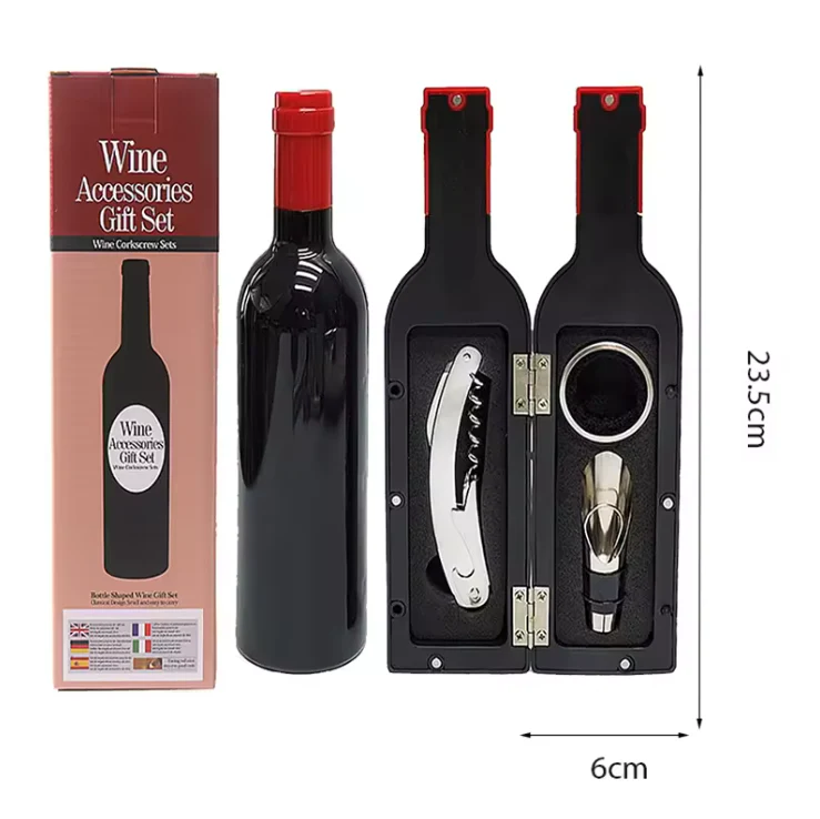 Wine Bottle Shaped Wine Opener Gift Set - Image 6