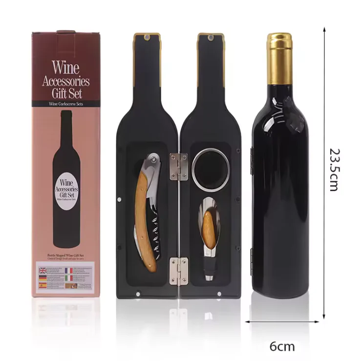 Wine Bottle Shaped Wine Opener Gift Set - Image 8