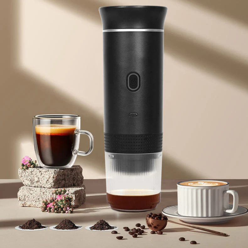 Wireless Portable Espresso Maker 3-in-1 Capsule & Ground Coffee Travel Machine