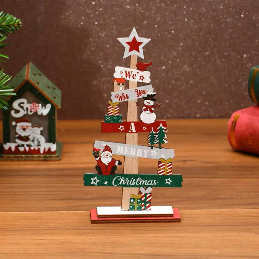 Wooden Christmas Tree Desktop Ornament β Holiday Table Decoration