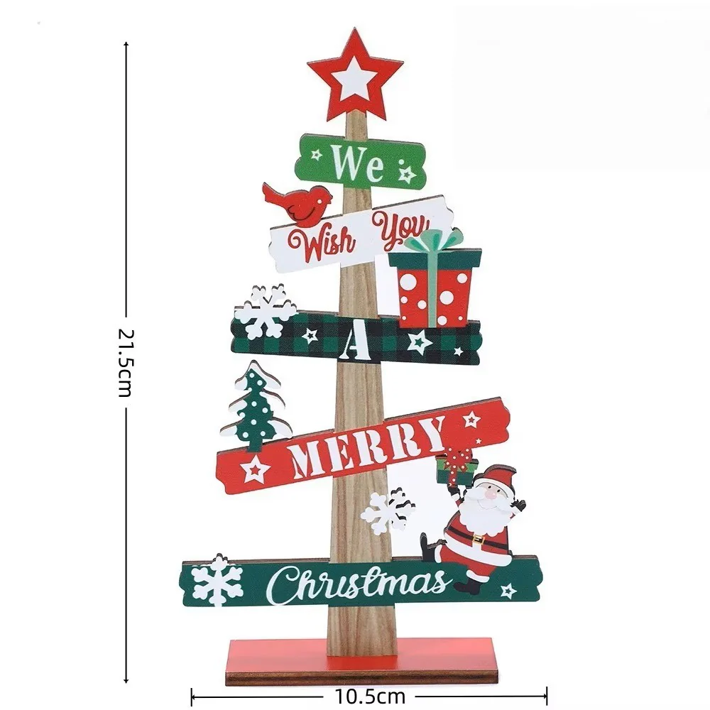 Wooden Christmas Tree Desktop Ornament β Holiday Table Decoration - Image 2