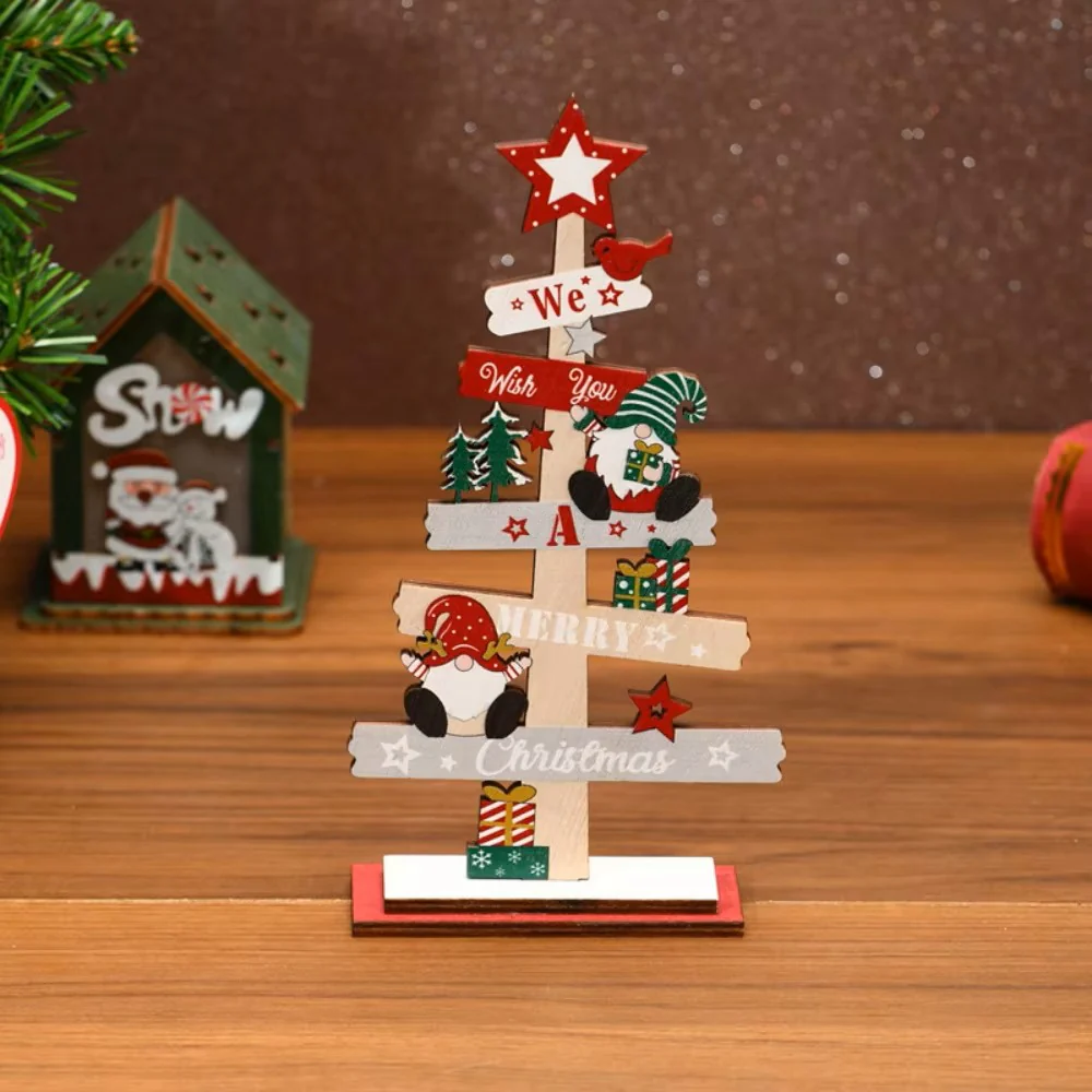 Wooden Christmas Tree Desktop Ornament β Holiday Table Decoration - Image 4