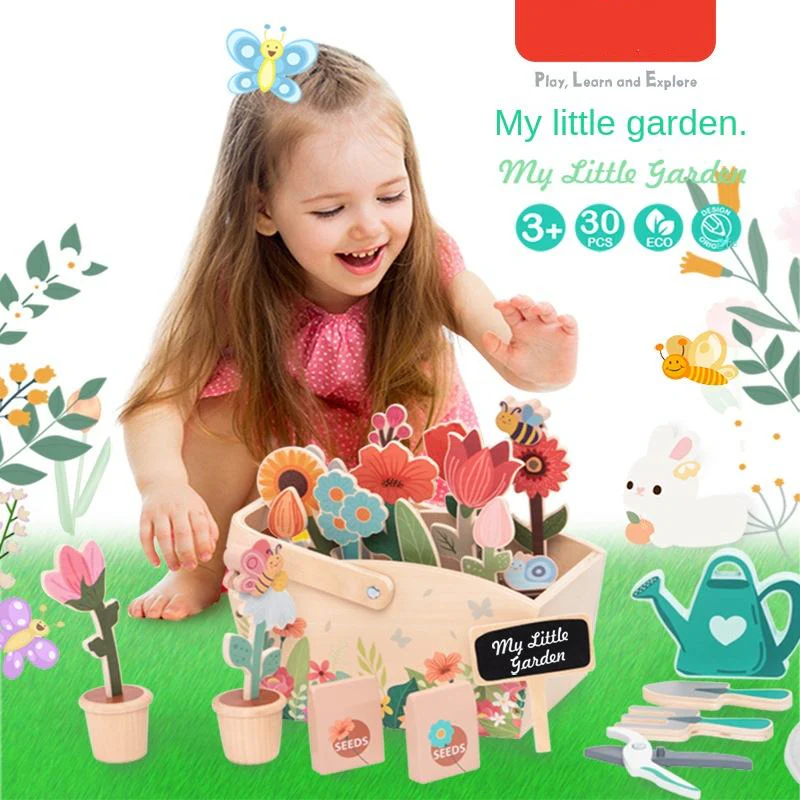 Wooden Educational Garden Play Set β Potted Plant Toy