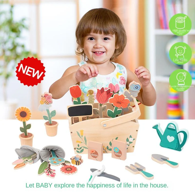 Wooden Educational Garden Play Set β Potted Plant Toy - Image 2