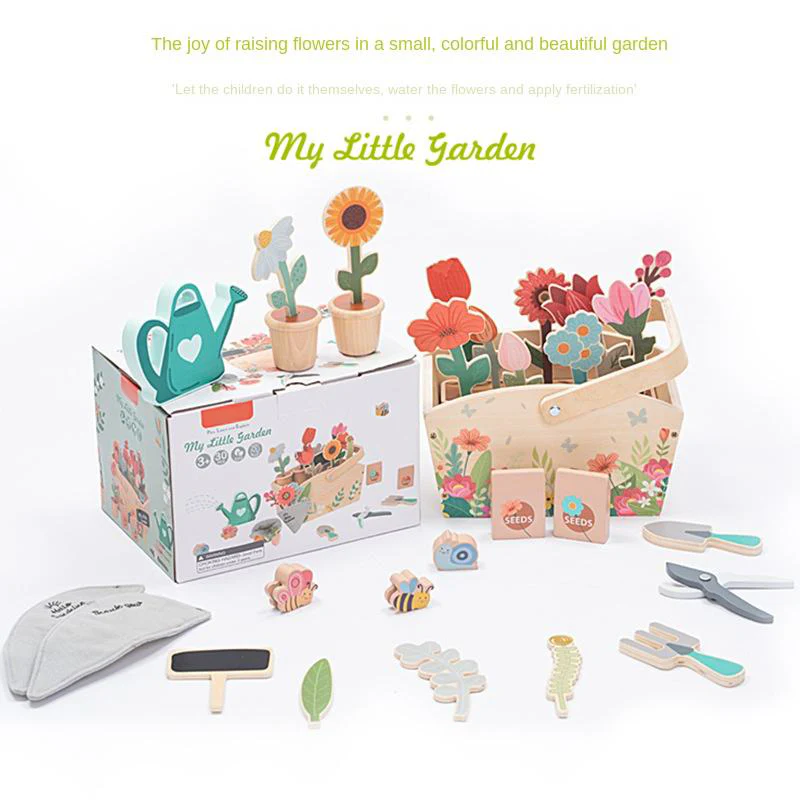 Wooden Educational Garden Play Set β Potted Plant Toy - Image 3
