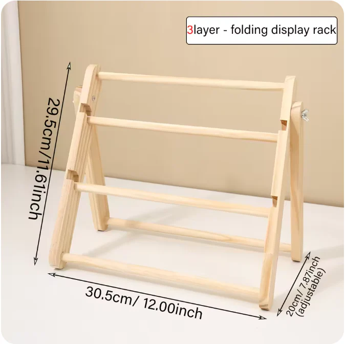 Wooden Hair Accessory Organizer – 3 Tier Accessory Stand - Image 6