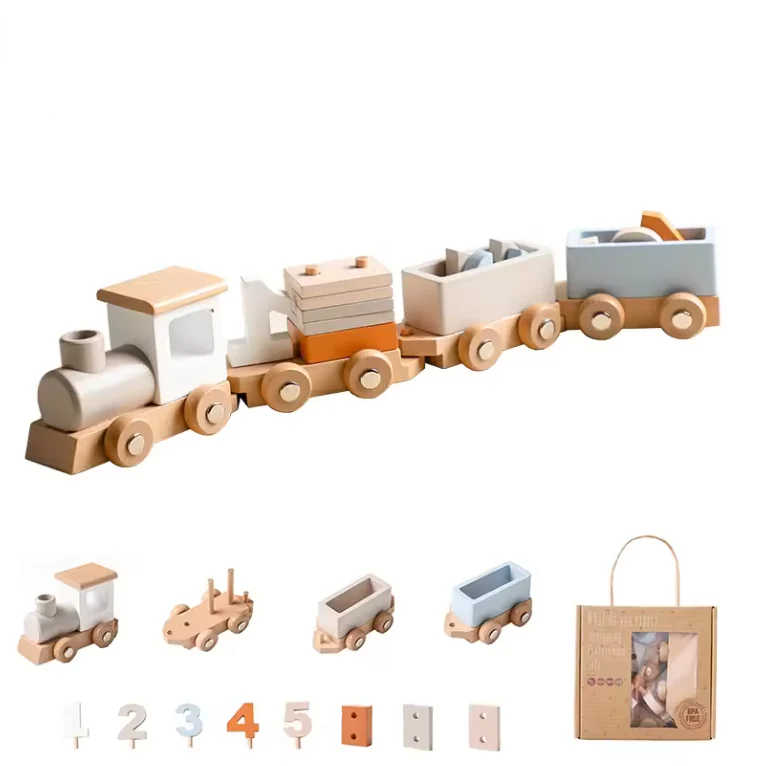 Wooden Number Train β Montessori Pull-Along Learning Toy for Toddlers