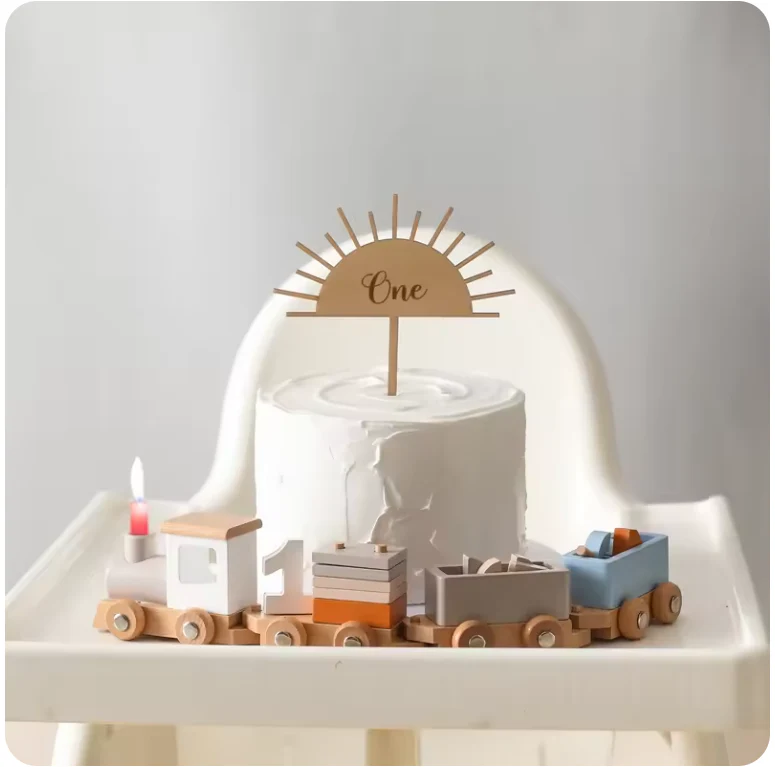 Wooden Number Train β Montessori Pull-Along Learning Toy for Toddlers - Image 3