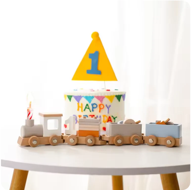 Wooden Number Train β Montessori Pull-Along Learning Toy for Toddlers - Image 4