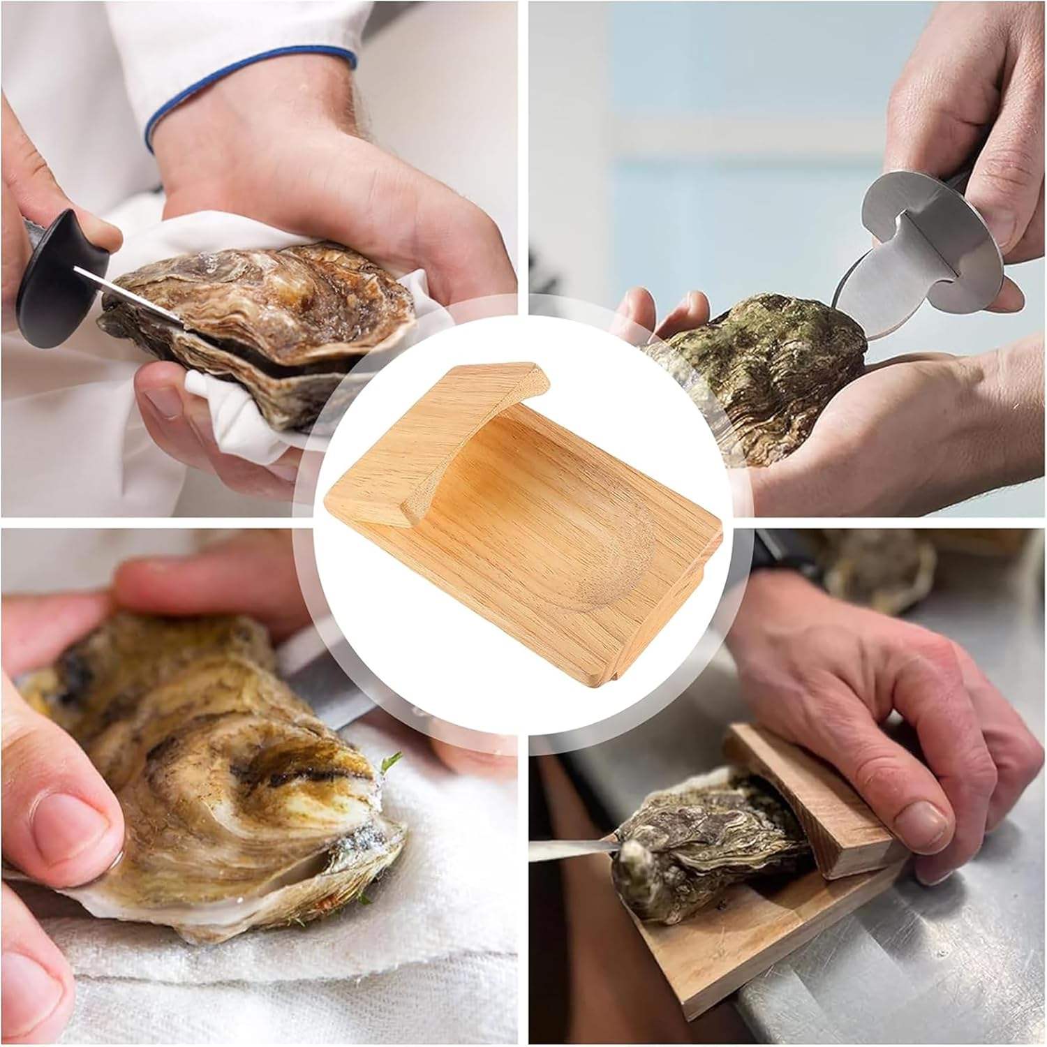 Wooden Oyster Shucking Clamp Holder - Image 4