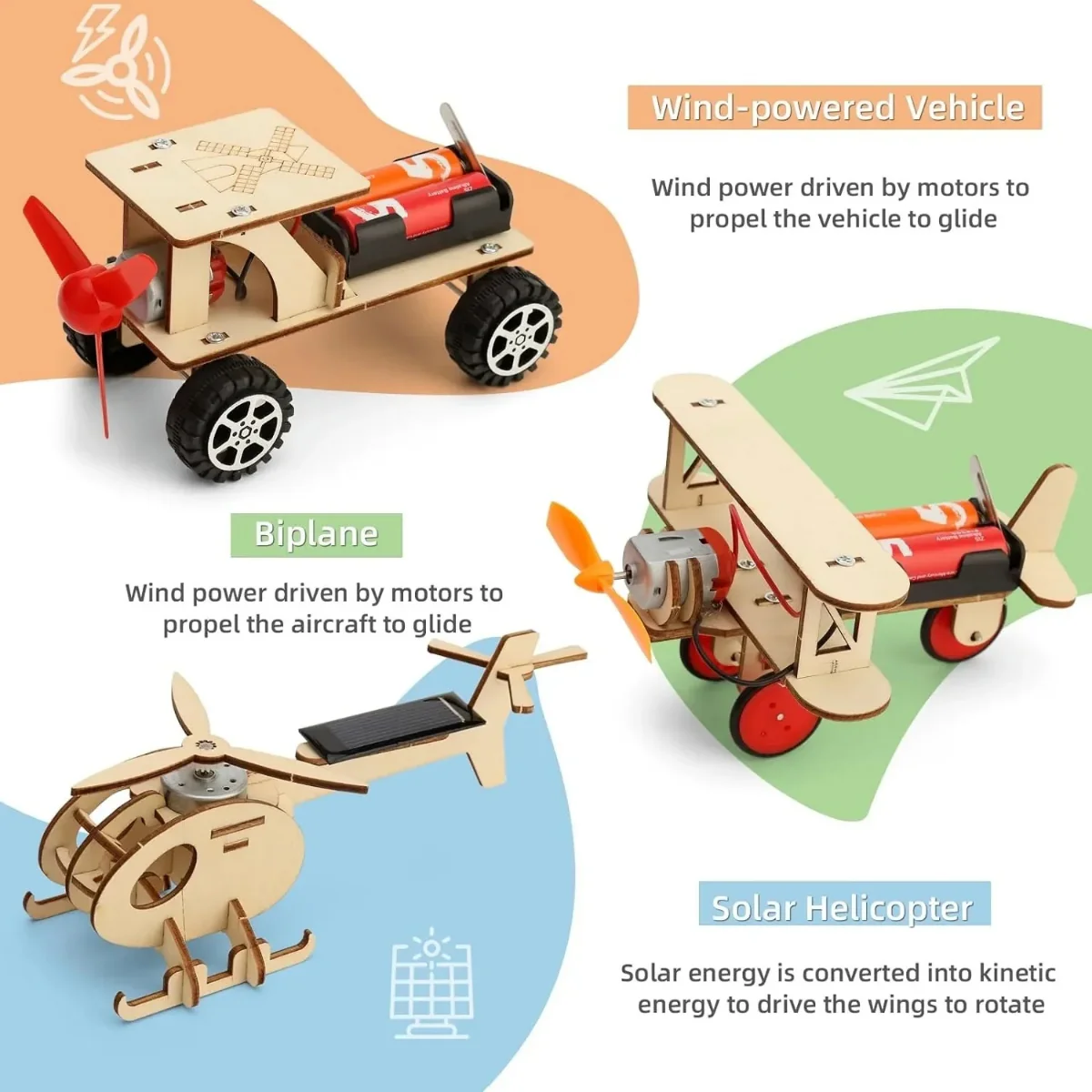 Wooden STEM 3D Vehicle Building Kit - Image 4