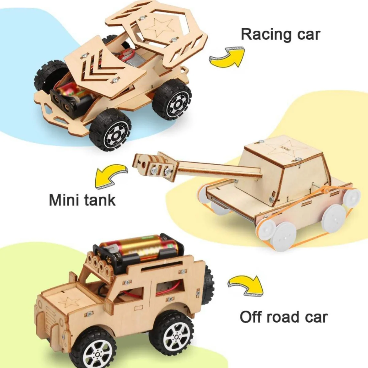 Wooden STEM 3D Vehicle Building Kit - Image 6