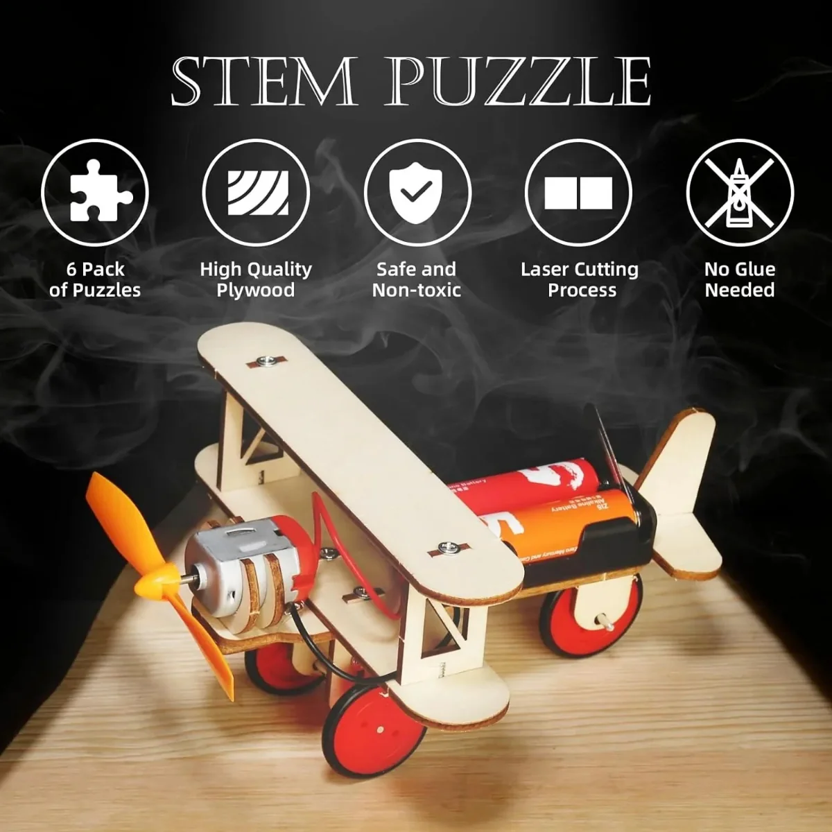 Wooden STEM 3D Vehicle Building Kit - Image 7