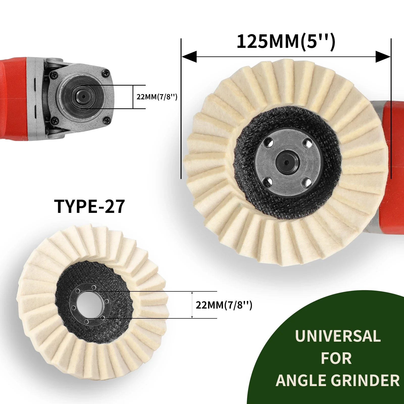 Wool Felt Polishing Disc for Angle Grinder - Image 5